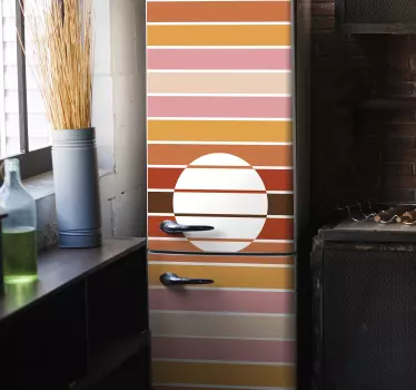 Sticker pour Frigo Réfrigérateur solaire des années 70 - TenStickers