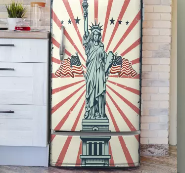 Sticker pour Frigo Statue de la liberté - TenStickers