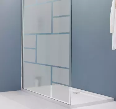 Sticker paroi de douche salle de bain escadrons monochromes - TenStickers
