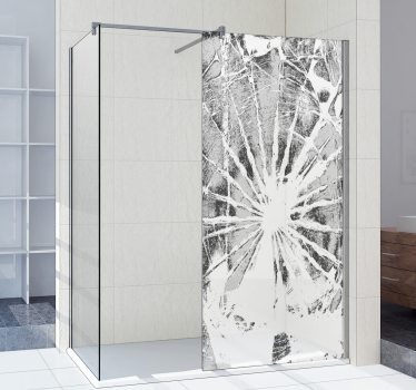 Sticker paroi de douche Verre brisé - TenStickers