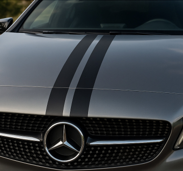 Sticker pour voiture bande double monochrome simple - TenStickers