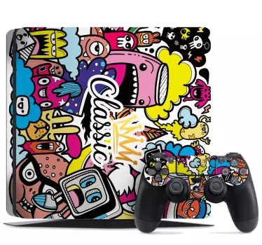 Sticker ps4 personnages animés vibrants - TenStickers