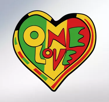 Sticker amour rasta one love - TenStickers