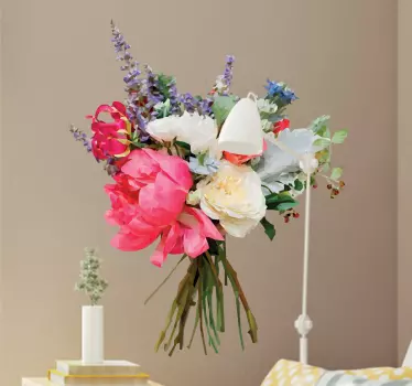 Sticker fleurs mariage réaliste bouquet - TenStickers
