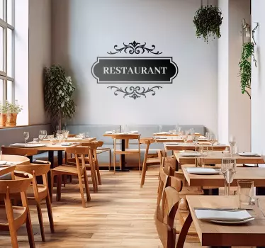 Sticker restaurant panneau personnalisable - TenStickers