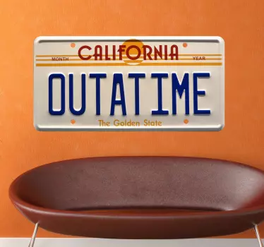 Sticker retour vers futur outatime - TenStickers