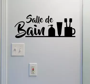 Sticker salle de bain texte - TenStickers