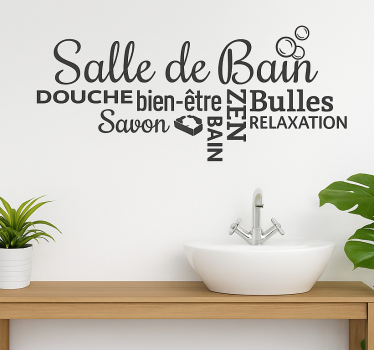 Sticker salle de bain concepts relaxants - TenStickers