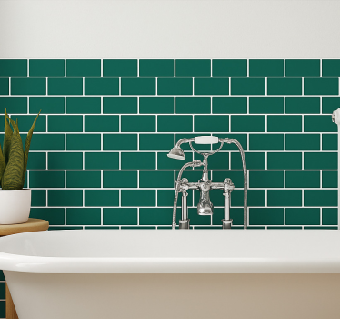 Sticker salle de bain vert Émeraude - TenStickers