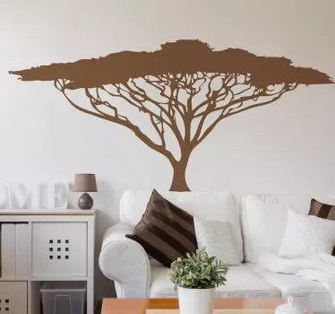Sticker salon arbre africain - TenStickers