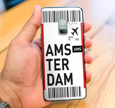 Sticker samsung billet d'embarquement amsterdam - TenStickers