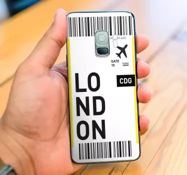 Sticker samsung billet d'avion pour londres - TenStickers