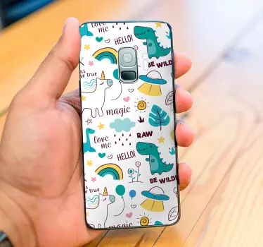 Sticker samsung créatures fantastiques ludiques - TenStickers