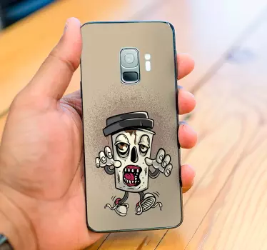 Sticker samsung figure de squelette idiote - TenStickers