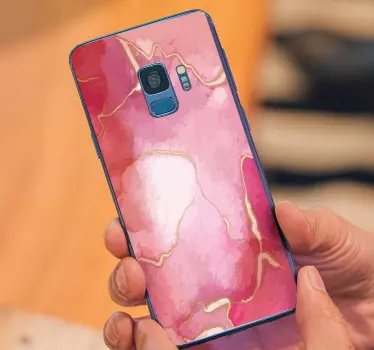 Sticker samsung surface marbre rose - TenStickers
