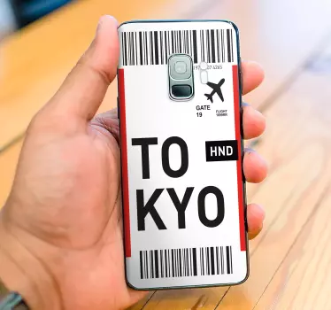 Sticker samsung billet d'avion pour tokyo - TenStickers