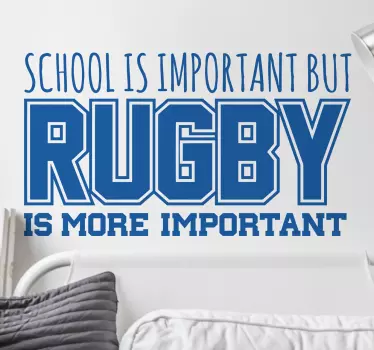 Sticker rugby school vs rugby - TenStickers
