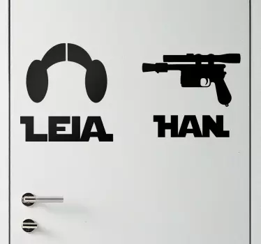 Sticker WC signalétique toilettes Star Wars - TenStickers