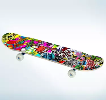 Sticker texture skateboard - TenStickers