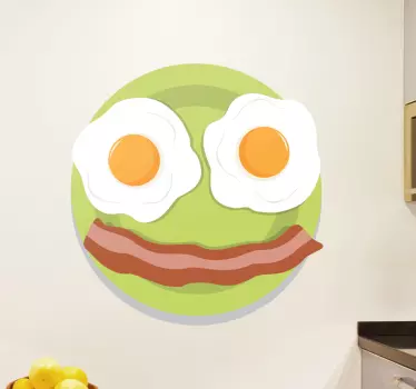 Sticker smiley sourire nourriture - TenStickers