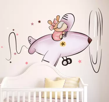 Sticker souris avion - TenStickers