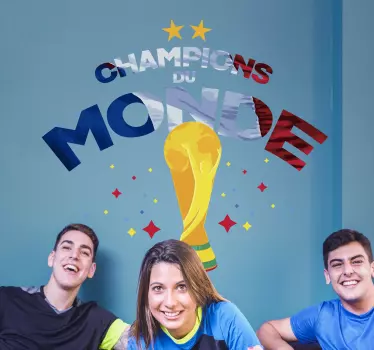 Sticker foot Champion du Monde - TenStickers