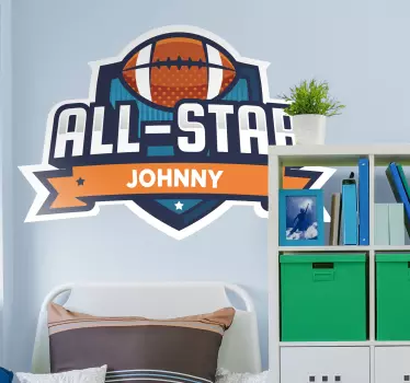 Sticker sport emblème du football all-star - TenStickers