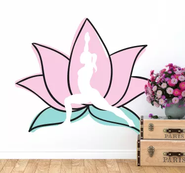 Sticker Maison Yoga Fleur de Lotus - TenStickers