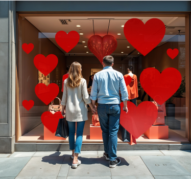 Sticker st valentin paquet de coeur - TenStickers