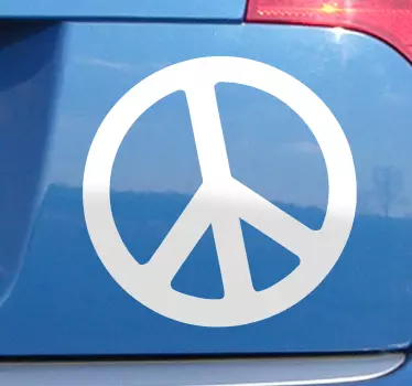 Sticker voiture original symbole paix - TenStickers
