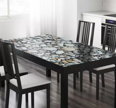 Sticker meuble Ikea table galets - TenStickers