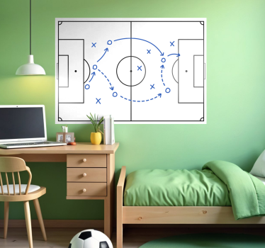 Sticker tableau blanc football - TenStickers