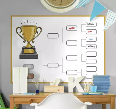Sticker tableau blanc graphique de tournoi - TenStickers