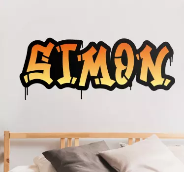 Sticker tableau blanc nom personnalisé stylisé - TenStickers