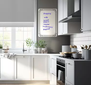 Tableau blanc adhésif style vintage - TenStickers