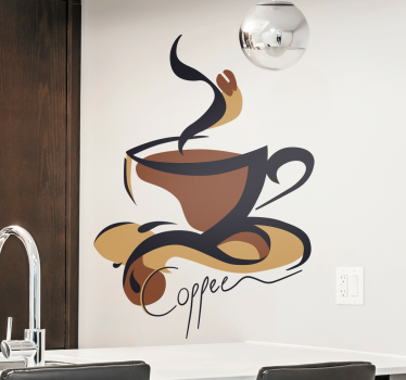 Sticker cuisine tasse de café - TenStickers