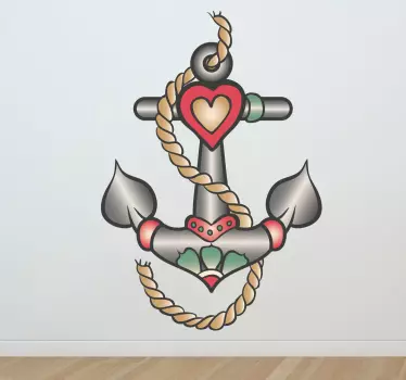 Sticker tattoo ancre - TenStickers