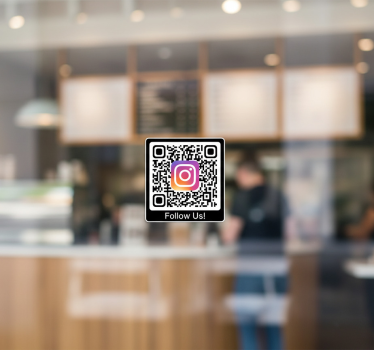 Sticker technologie et internet cadre noir qr instagram - TenStickers