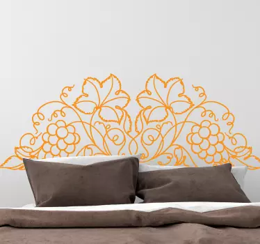 Sticker tête de lit vigne florale décorative - TenStickers
