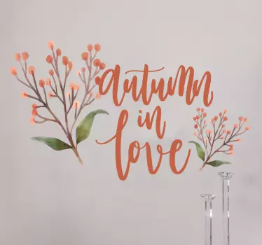 Sticker texte Autumn in love - TenStickers