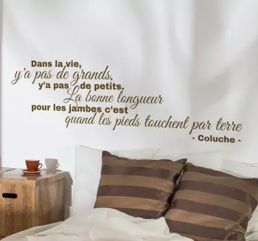 Sticker citation de Coluche - TenStickers