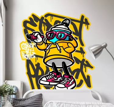 Sticker graffiti art de rue de dessin animé - TenStickers