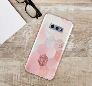 Decor Adhesif Hexagones Roses - TenStickers