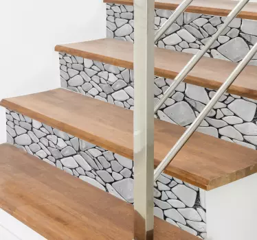 Sticker Maison Marches Escalier Pierre - TenStickers