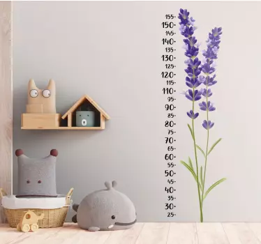 Autocollant Toise plante de lavande - TenStickers
