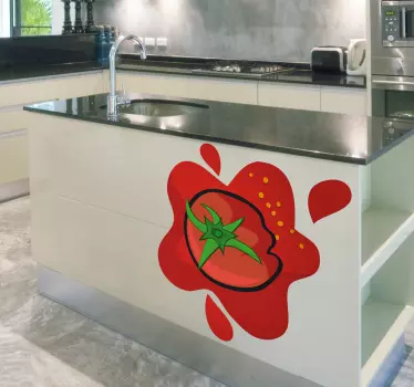 Sticker tomate écrasée - TenStickers