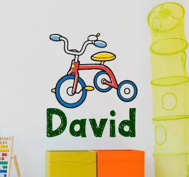 Sticker tricycle personnalisable - TenStickers