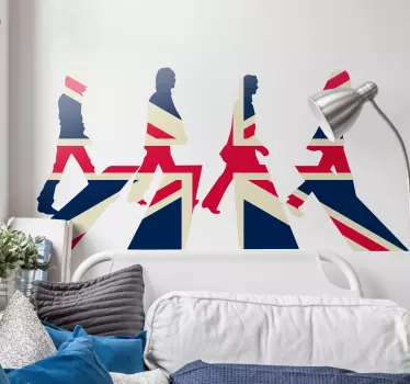 Sticker Union Jack Beatles - TenStickers