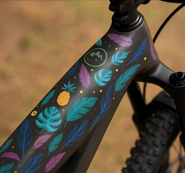 Sticker vélo enveloppement d'été exotique - TenStickers