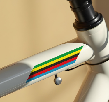 Sticker vélo flèches couleurs champion du monde - TenStickers